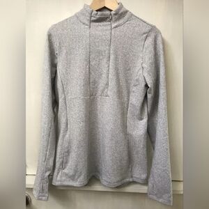 Kyodan Outdoor Women’s Light Gray Herringbone Half Zip Top M